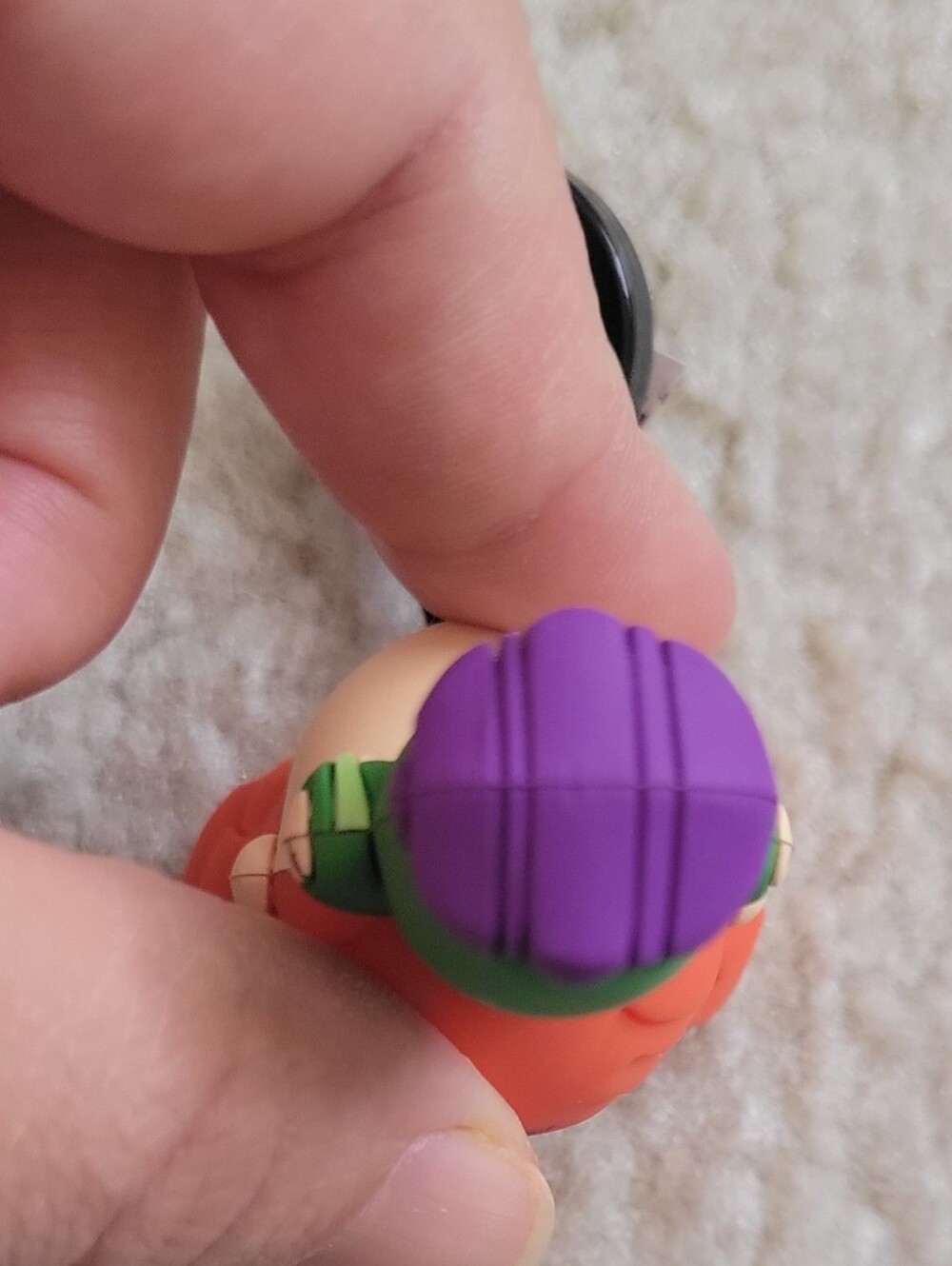 Kids Orange Hair Character Keychain Clip - Green & Purple Outfit - Picture 5 of 6